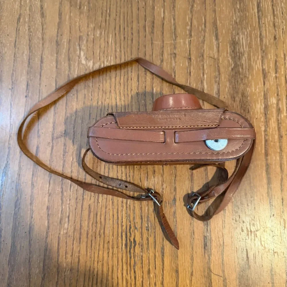 Vintage Argus C3 Rangefinder Brown Leather Camera Case Strap USA Original EC